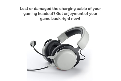 Alphatec MMX100 Ersatzkabel, kompatibel mit Beyerdynamic MMX100 Gaming-Headset, 3,5 mm Headset Aux-Kabel, 1,2 Meter, Schwarz Bild 4