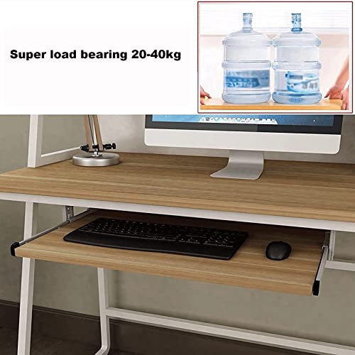 Höhenverstellbare Holz-Tastaturablage unter dem Schreibtisch mit Ablageflächen für Maus und Tastatur, ergonomische Schreibtischverlängerung für Home Office & Gaming Bild 6