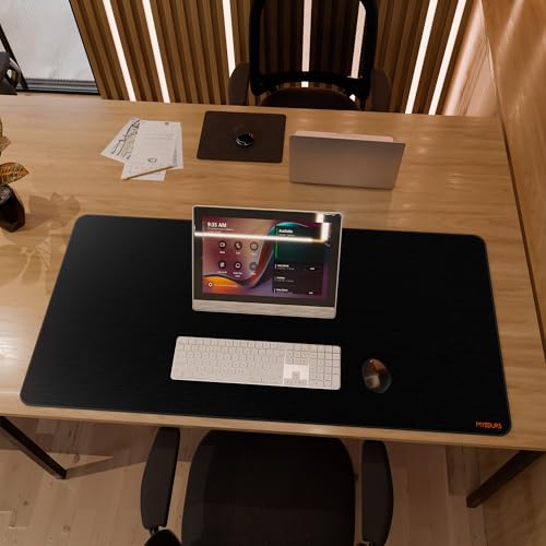 Mydours XXL Übergröße Mauspad 1200x600mm, Gaming Mousepad Groß mit Rutschfester Gummibasis, verbessert Präzision und Geschwindigkeit Schreibtischunterlage für Maus&Tastatur, Genähten Kanten, Schwarz Bild 4