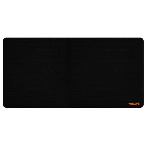 Mydours XXL Übergröße Mauspad 1200x600mm, Gaming Mousepad Groß mit Rutschfester Gummibasis, verbessert Präzision und Geschwindigkeit Schreibtischunterlage für Maus&Tastatur, Genähten Kanten, Schwarz Bild 7