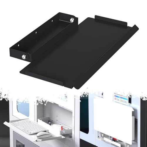 Verstellbare Tastaturablage zur Wandmontage – Faltbarer Metallständer für Tastatur & Maus – Platzsparendes 60 cm Design – Stilvolles Silber-Finish – Ideal für Home Office & Gaming Setup Bild 1