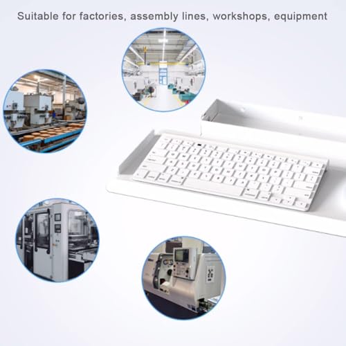 Verstellbare Tastaturablage zur Wandmontage – Faltbarer Metallständer für Tastatur & Maus – Platzsparendes 60 cm Design – Stilvolles Silber-Finish – Ideal für Home Office & Gaming Setup Bild 5