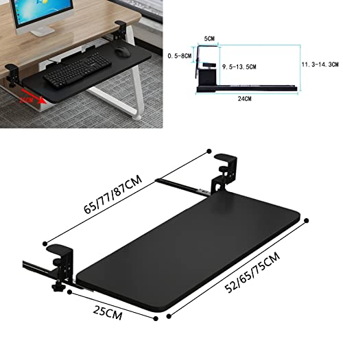 Ergonomische verstellbare Ablage für Tastatur und Maus unter dem Schreibtisch – platzsparende ausziehbare Schublade für Home Office & Gaming Augenschutzfunktionen perfekt für Komfort und Produktivität Bild 2