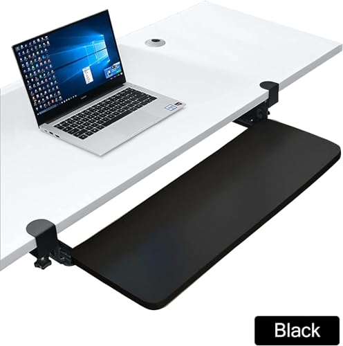 Extra breite, verstellbare Tastaturablage unter dem Schreibtisch, ergonomische Plattform in voller Größe für Tastatur und Maus, 520/650/750 mm – ideal für Heimbüro und Gaming, platzsparendes Bild 3
