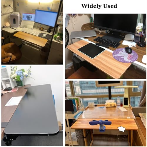 Ergonomische Schreibtischverlängerung für Tastatur und Maus, 90° faltbar, Walnussholz, platzsparendes Design für Home Office und Gaming, 75 x 25 cm, erhöht Komfort und Produktivität Bild 6