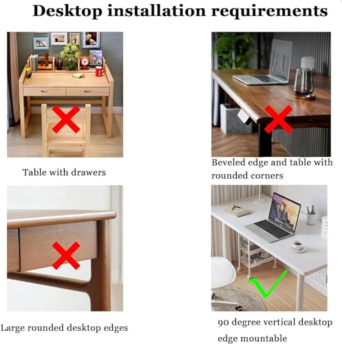 Verstellbare ergonomische Tastaturablage aus Holz – 90° Schreibtischverlängerung C-Klemm-Design ohne Bohren unterstützt Maus & Arme 55/65/75 cm – perfekt für Home Office & Gaming Setup Bild 2