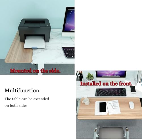 Verstellbare ergonomische Tastaturablage aus Holz – 90° Schreibtischverlängerung C-Klemm-Design ohne Bohren unterstützt Maus & Arme 55/65/75 cm – perfekt für Home Office & Gaming Setup Bild 6