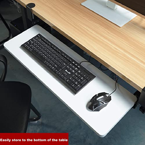 Ergonomische, verstellbare Tastaturablage für den Schreibtisch – 52/65/75 cm, 24 kg Kapazität, mit Maus-Plattform, steigert Komfort und Produktivität für Home Office & Gaming Setup Bild 2