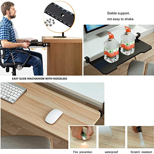 Ergonomische, verstellbare Tastaturablage für den Schreibtisch – 52/65/75 cm, 24 kg Kapazität, mit Maus-Plattform, steigert Komfort und Produktivität für Home Office & Gaming Setup Bild 5