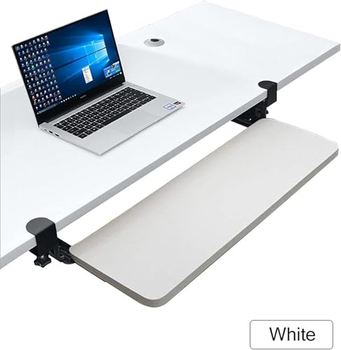 Extra breite, verstellbare Untertisch-Tastaturablage, ergonomische Tastatur- und Maus-Plattform, platzsparendes Design (520/650/750 x 250 mm) für Home Office & Gaming. Bild 3