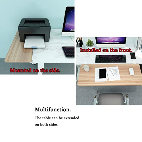 Ergonomische, faltbare Schreibtischverlängerung – platzsparende Stahltastatur und Maus, einfache Montage, 55 x 25 cm, perfekt für Heimbüro, Gaming und Produktivität, schlankes weißes Design Bild 4