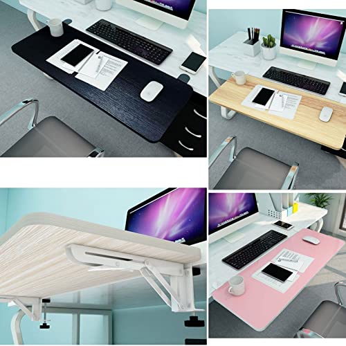 Ergonomische, faltbare Schreibtischverlängerung – platzsparende Stahltastatur und Maus, einfache Montage, 55 x 25 cm, perfekt für Heimbüro, Gaming und Produktivität, schlankes weißes Design Bild 5