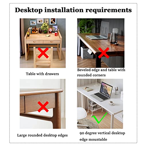 Ergonomische, faltbare Schreibtischverlängerung – platzsparende Stahltastatur und Maus, einfache Montage, 55 x 25 cm, perfekt für Heimbüro, Gaming und Produktivität, schlankes weißes Design Bild 6