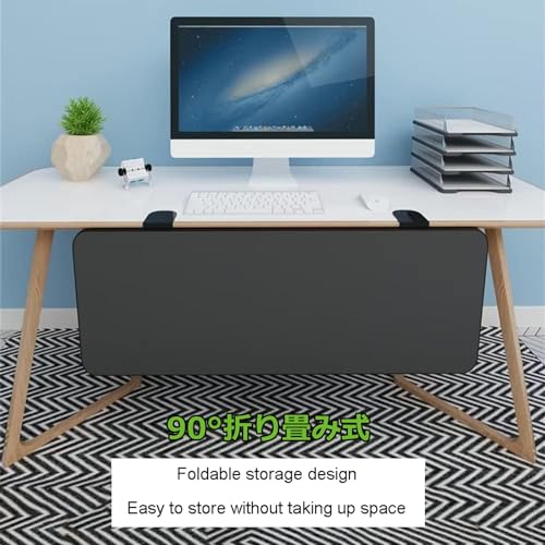 Ergonomische Schreibtisch-Verlängerungsablage, 52–75 cm, 90° faltbare Tastatur- und Maus-Plattform mit Ellenbogenstütze für Heimbüro, Gaming und Remote-Arbeit, Weiß, 52 x 25 cm Bild 3