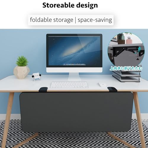 Ergonomische 90° verstellbare Tastaturablage, Walnuss-Schreibtischverlängerung für Tastaturen und Mäuse, platzsparendes Heimbüro & Gaming-Zubehör, 52 x 25 cm Bild 3