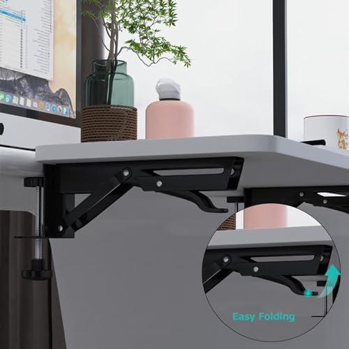 Ergonomische 90° verstellbare Tastaturablage, Walnuss-Schreibtischverlängerung für Tastaturen und Mäuse, platzsparendes Heimbüro & Gaming-Zubehör, 52 x 25 cm Bild 6