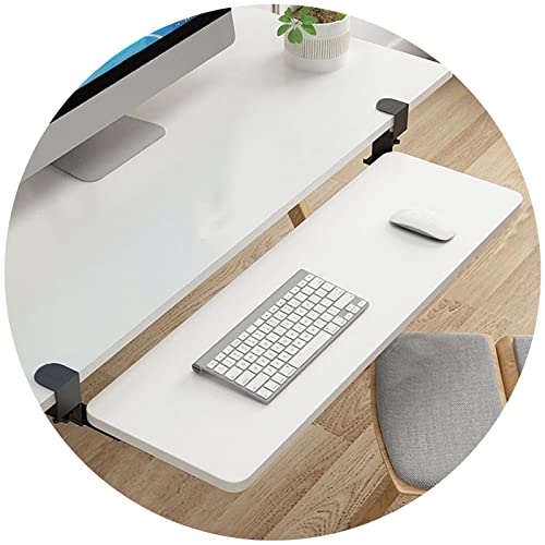 Ergonomische verstellbare Tastaturablage aus Holz – höhenverstellbare ausziehbare Schublade unter dem Schreibtisch – platzsparender Maus- und Tastatur-Organizer für Home Office Gaming und Workstation Bild 2