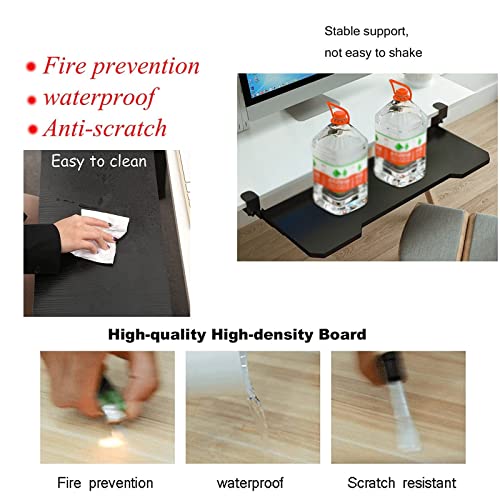Ergonomische verstellbare Tastaturablage aus Holz – höhenverstellbare ausziehbare Schublade unter dem Schreibtisch – platzsparender Maus- und Tastatur-Organizer für Home Office Gaming und Workstation Bild 3