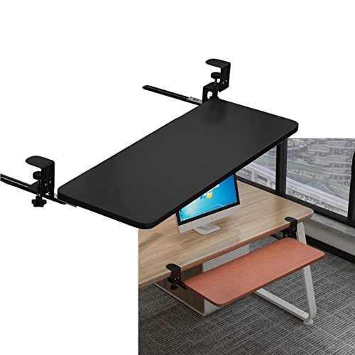 Stabile Tastaturablage aus Holz – robuste Schublade unter dem Schreibtisch zum Tippen und Maus, platzsparende Schiebeplattform für Home Office & Gaming Setup Bild 1