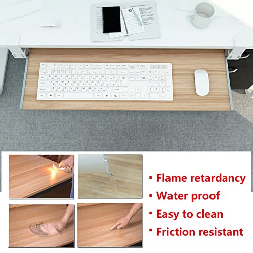 Ergonomische Tastaturablage mit Maus-Plattform und Handgelenkstütze, platzsparend, 65 x 30 cm, Heimbüro und Gaming-Schreibtischverlängerung für verbesserten Komfort und Produktivität, weißes Finish Bild 3