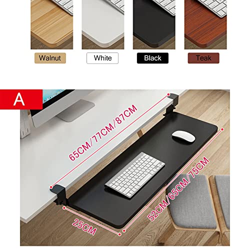Verstellbare Untertisch-Tastaturablage – ergonomische Tastatur-Plattform für Maus und Pads, unterstützt 24 kg, erweiterbar 52–75 cm x 25 cm, perfekt für Heimbüro und Gaming-Arbeitsplätze Bild 3
