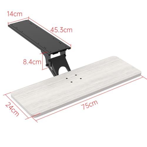 Ergonomische, verstellbare Tastaturablage unter dem Schreibtisch, ausziehbares und schwenkbares Design für Tastatur und Maus, platzsparendes Heimbüro- und Gaming-Zubehör zur Verbesserung von Komfort Bild 2