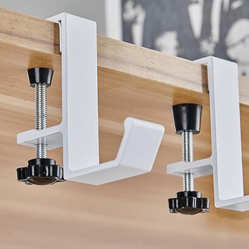 Generisch 2 Stück Abnehmbarer Schultaschenhaken,Kopfhörer Ständer,Kopfhörerhalter Headphone Stand Schreibtisch Kopfhörer Clip Gaming Headset Halterung Halter für Schlüssel Taschen (B) Bild 1