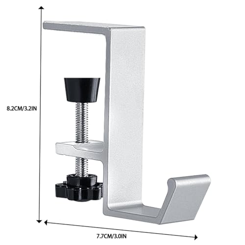 Generisch 2 Stück Abnehmbarer Schultaschenhaken,Kopfhörer Ständer,Kopfhörerhalter Headphone Stand Schreibtisch Kopfhörer Clip Gaming Headset Halterung Halter für Schlüssel Taschen (B) Bild 3