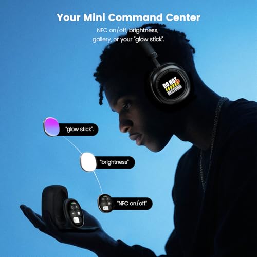 VWS X1 Kabellose Over-Ear-Bluetooth-Kopfhörer, geräuschunterdrückende Kopfhörer mit 40-mm-Jamo-Treibern, Dual-OLED-Touchscreen, APP-Steuerung, 60-Stunden-Spielzeit, Silber Bild 4