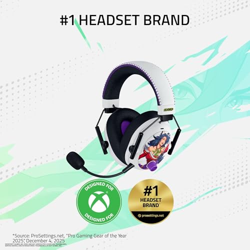 Razer BlackShark V3 Pro Wireless ANC Gaming Headset für Xbox: Full Band Mic - 50 mm Treiber - 2,4 GHz, Bluetooth, USB, 3,5 mm - Funktioniert mit PC, Mac, PS5, Nintendo Switch - Lange Akkulaufzeit Bild 2