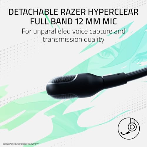 Razer BlackShark V3 Pro Wireless ANC Gaming Headset für Xbox: Full Band Mic - 50 mm Treiber - 2,4 GHz, Bluetooth, USB, 3,5 mm - Funktioniert mit PC, Mac, PS5, Nintendo Switch - Lange Akkulaufzeit Bild 4