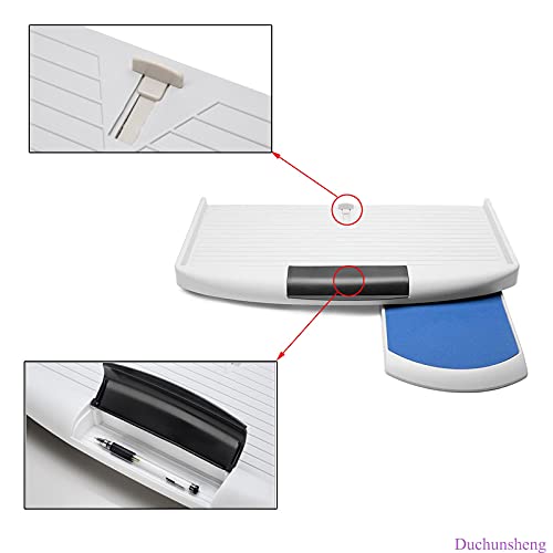 Ergonomische Tastaturablage unter dem Schreibtisch mit 360°-Maus-Plattform, verstellbare ausziehbare Schublade für ultimativen Komfort beim Gaming Büro und Schule Tippen Bild 4