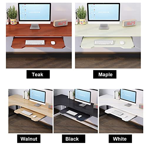 Ergonomische, verstellbare Ablage für Tastatur und Maus unter dem Schreibtisch – Schieberegal für Home Office & Gaming – platzsparendes Design, einfache Installation für ultimativen Komfort und Bild 3