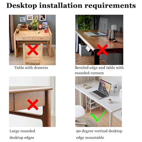 Ergonomische, faltbare Schreibtischverlängerung aus Holz für Tastatur und Maus, 7 Farben, K-Typ-Stahlhalterung, 25 kg Tragkraft, perfekt für Heimbüro und Gaming-Arbeitsplätze Bild 7