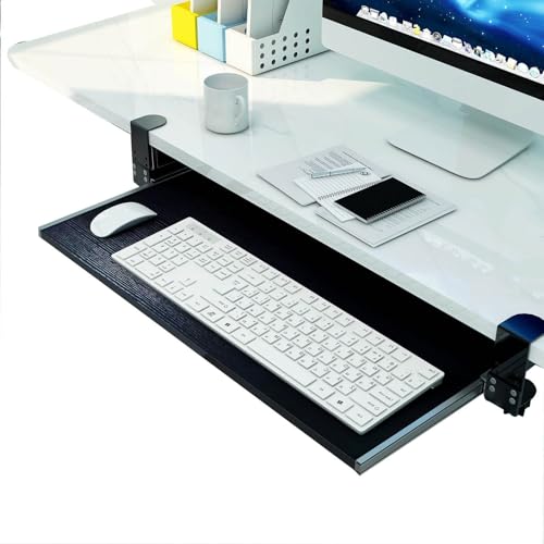 Ergonomische, verstellbare Ablage für Tastatur und Maus, zum Klemmen, für Komfort und Organisation am Arbeitsplatz, für Heimbüro und Gaming-Setup Bild 1