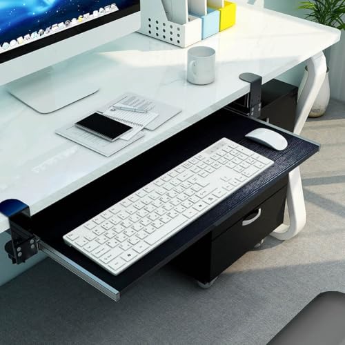 Ergonomische, verstellbare Ablage für Tastatur und Maus, zum Klemmen, für Komfort und Organisation am Arbeitsplatz, für Heimbüro und Gaming-Setup Bild 2