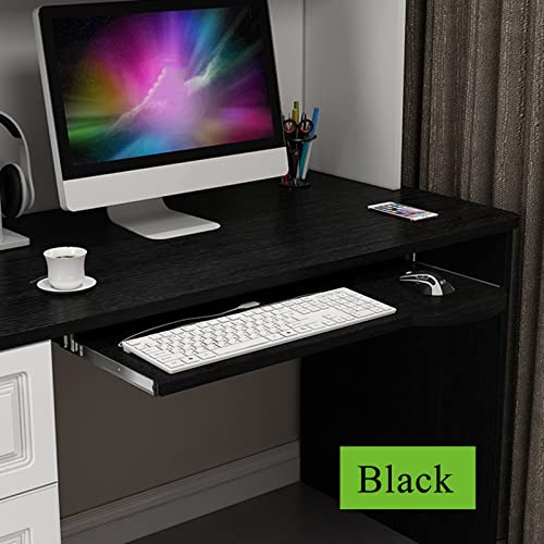 Ergonomische, verstellbare Tastaturablage unter dem Schreibtisch mit ausziehbarer Plattform und Schublade, platzsparender Maus- und Tastatur-Organizer für Heimbüro, Gaming und Studium Bild 3