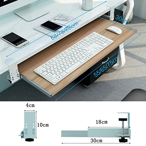 Ergonomische, verstellbare Tastaturablage mit Klemme, Untertischaufbewahrung für Maus und Tastatur, erweiterbare Schreibtischverlängerung für Heimbüro und Gaming-Arbeitsplatz, Organizer-Lösungen Bild 3