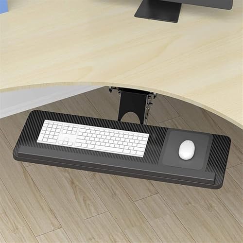 Verstellbares, ergonomisches Regal für Tastatur und Maus unter dem Schreibtisch – beige Schubladen-Organizer für Home Office & Gaming Setup Steigern Sie Komfort und Produktivität Bild 4