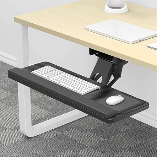 Verstellbares, ergonomisches Regal für Tastatur und Maus unter dem Schreibtisch – beige Schubladen-Organizer für Home Office & Gaming Setup Steigern Sie Komfort und Produktivität Bild 5