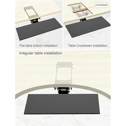Verstellbares, ergonomisches Regal für Tastatur und Maus unter dem Schreibtisch – beige Schubladen-Organizer für Home Office & Gaming Setup Steigern Sie Komfort und Produktivität Bild 6