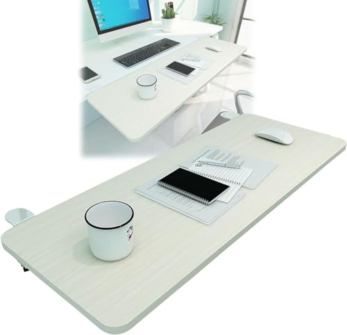 Ergonomische Tastaturschublade mit Armlehne - 90° faltbare Schreibtischverlängerung für Computer-Tastatur & Maus - Holzdesign - Perfekt für Home Office Gaming & Produktivitäts-Setup Bild 1