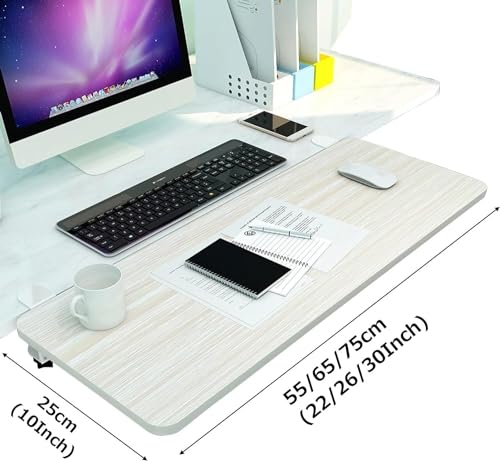 Ergonomische Tastaturschublade mit Armlehne - 90° faltbare Schreibtischverlängerung für Computer-Tastatur & Maus - Holzdesign - Perfekt für Home Office Gaming & Produktivitäts-Setup Bild 2