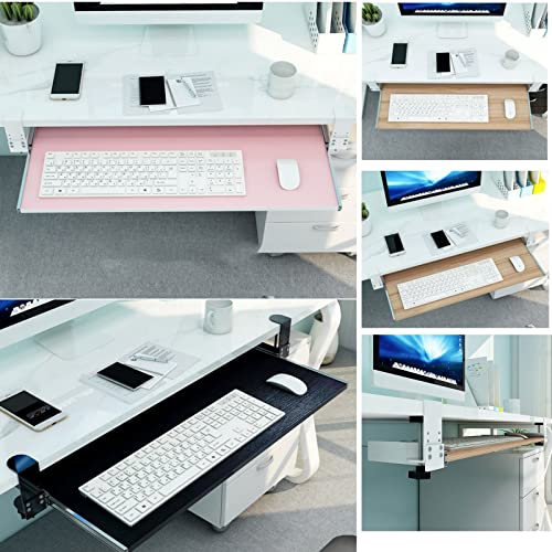 Verstellbare Schreibtischverlängerung mit Klemm-Tastaturablage und verschiebbarer Armlehne, Untertisch-Organizer für Maus, erhöht den Arbeitsplatz, Komfort und Effizienz für Home Office und Gaming Bild 4