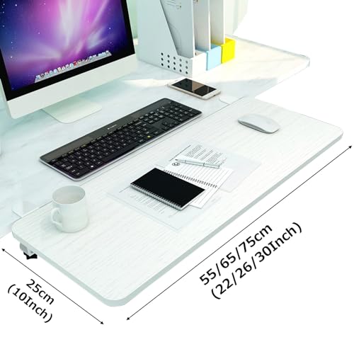 Ergonomische Tastatur- und Maus-Schreibtischverlängerung mit 90° faltbarem Design, Vollarmstütze, sichere Klemmhalterung, ideal für Heimbüro und Gaming-Arbeitsplätze Bild 2