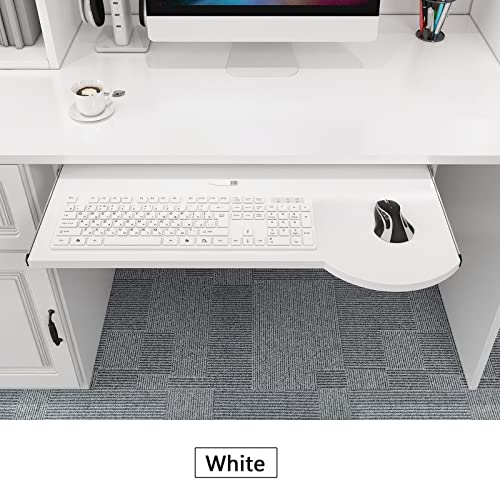 Ergonomische, verstellbare Tastaturablage aus Holz mit Maus-Platz – Schieberegal für Home Office & Gaming – verbessert den Arbeitsplatz Komfort und Organisation für Produktivität Bild 2