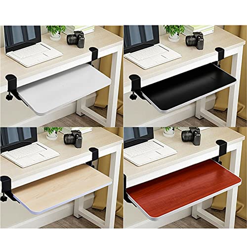 Ergonomische Ablage für Tastatur und Maus unter dem Schreibtisch, verstellbare ausziehbare Halterung, stabiles Holzdesign, kein Bohren, platzsparende Lösung für Home Office & Gaming Setup Bild 1