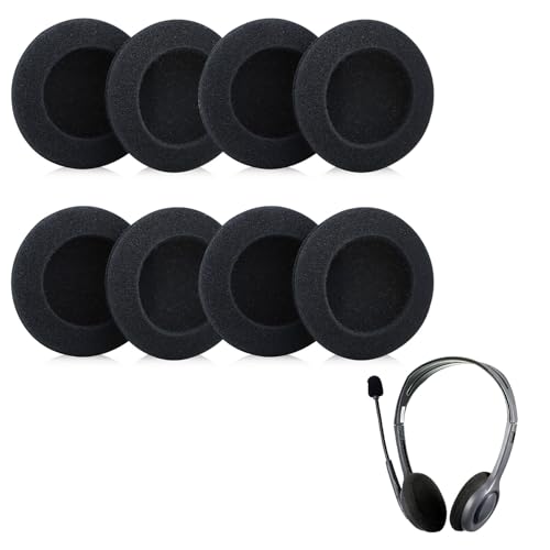 8 Stück Ersatz-Ohrpolster passend für Logitech 960, Kopfhörer Ohrpolster 60mm, Ohrpolster für Logitech Headset, Logitech Kopfhörer Ohrpolster Schaumstoff Ersatz Bild 1