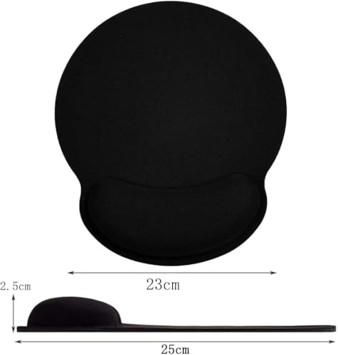3D Mauspad Handgelenkstütze Unterstützung Gaming Mauspad， Mausmatte rutschfeste Gummibasis Memory Foam Mousepad Maus für Laptop Computer -Obsidian Heiliger Bild 2