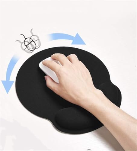 3D Mauspad Handgelenkstütze Unterstützung Gaming Mauspad， Mausmatte rutschfeste Gummibasis Memory Foam Mousepad Maus für Laptop Computer -Obsidian Heiliger Bild 3